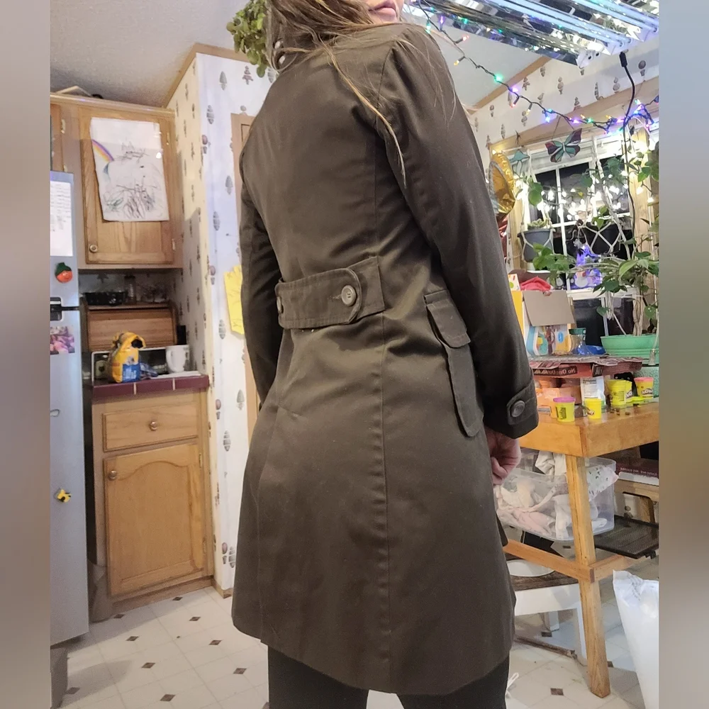 Urban Behavior Trench Coat Lightweight vintage Jacket womens large Brown